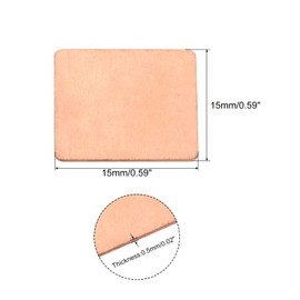 sourcing map Heatsink Copper Sheet Washer, 0.5mm Thick Pad with Heat Conductive Tape for Desktop Computers, GPU, CPU Cooling Patches, Set of 5