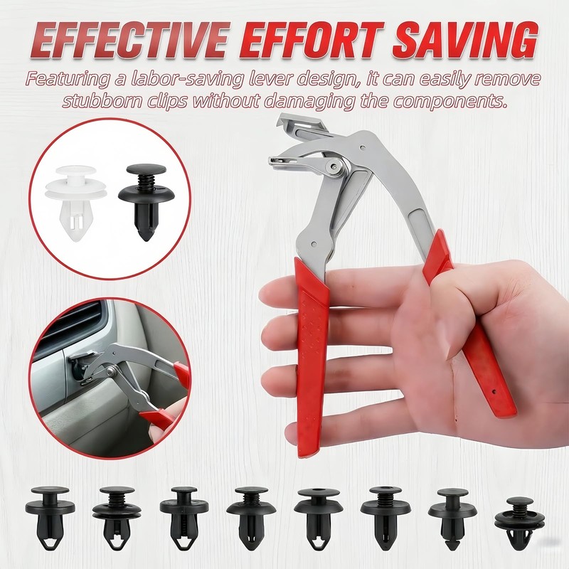 Car Clip Pliers & Panel Clip Removal Pliers, Spring-Loaded Fastener