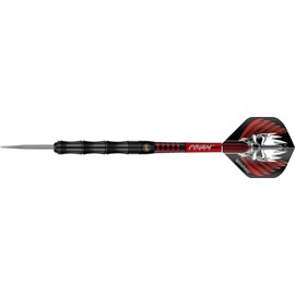 WINMAU Mervyn King Signature Edition Onyx 24 Gram Professional Steeltip Tungsten Darts Set with Flights and Stems (Shafts)