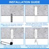 Pasimy 100 Pcs Eye Bolt Wedge Concrete Anchor 1/4 x
