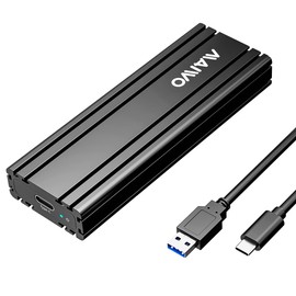 MAIWO M.2 SATA SSD Enclosure, USB3.2 Gen2X1 Type-C to SATA NGFF Based M.2 Solid State Drive Adapter Reader, Support B Key B+M Key, Aluminum (K1686S)