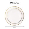 MATANA - 25 Premium Multi-Use Plastic Dessert Side Party Plates