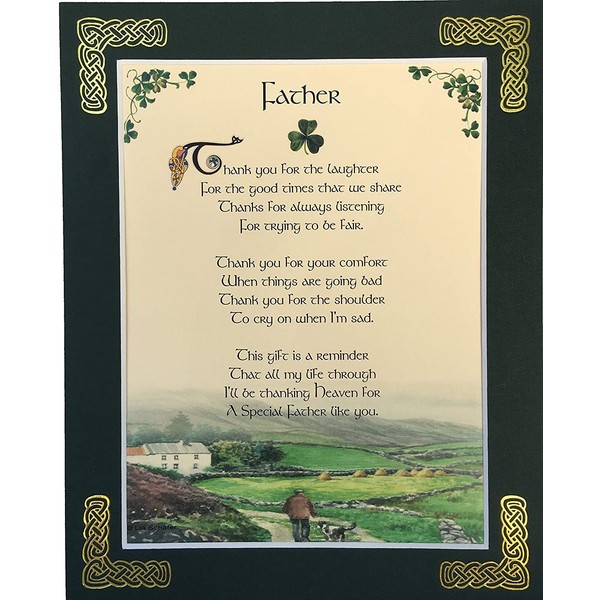 Father Thank You For The Laughter - 8x10 Blessing with Green Matting