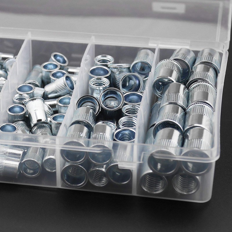 OTOTEC 220Pcs Rivnut Assorted Kit, Knurled Steel Serrated Reduced (M3