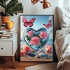 Crystal Heart Puzzles for Adults 1000 Pieces, PICKFORU Summer Beach