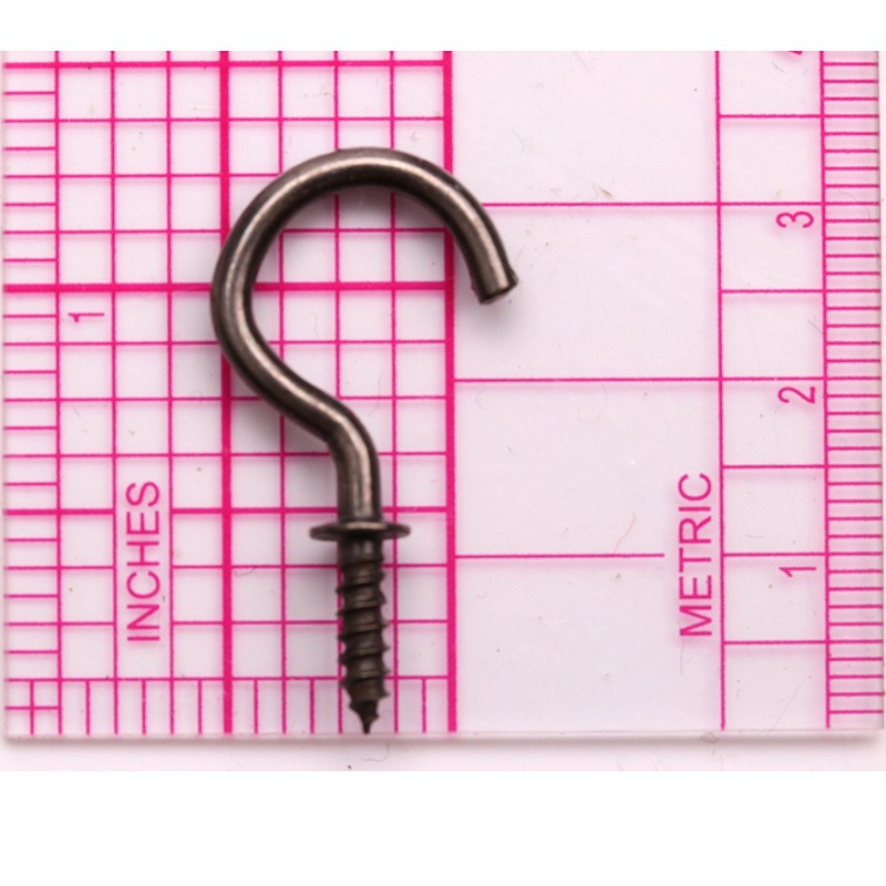 7/8 Inches Antique Brass Plated Ceiling Screw Hooks Bronze for