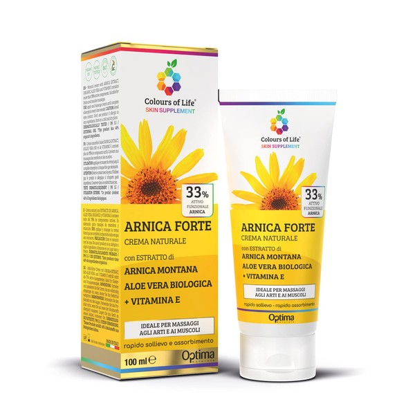 OPTIMA NATURALS Srl Colours Of Life Arnica Forte Cream 33% Makes Tired Legs Cheer Up 100 ml