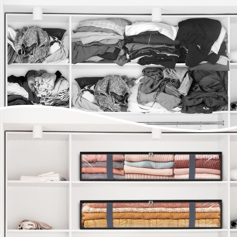 Underbed Storage Bags Clothes Storage Boxes - 40L Foldable Bedding