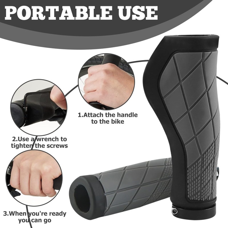 WIYETY Bicycle Grips Ergonomic Bicycle Handlebar Grips: Handlebar Grips for