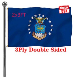Jayus Blue US Air Force Military Flags 2x3 Outdoor Double Sided Heavy Duty United States Air Force Flag Banner with 2 Grommets