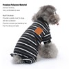 Dog Pajamas Warm 4 Legged High Collar Soft Stretchy Striped