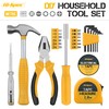 Hi-Spec 24pc Yellow Household DIY Tool Kit Set. Small Mini