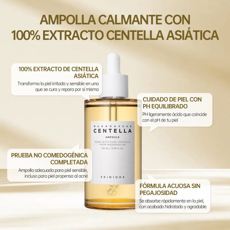 Skin1004 Ampolla Centella Asiática Madagascar Calmante 100ml