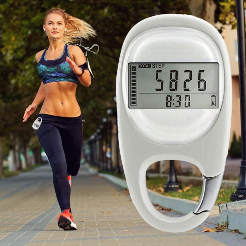 ThreeH Digital Walking Pedometer Step Tracker with Clip 7 Days