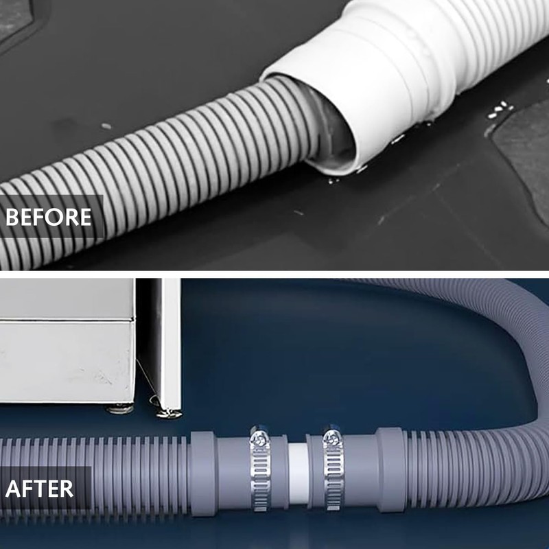 Washing Machine Waste Pipe Connector, Leak-Proof Hose to Hose Joiner