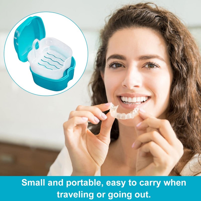 Denture Case Denture Bath Case Cup Box Holder Storage Soak