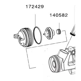 SATA Jet 4000 Air Cap Seal (172429) SATA Fluid Tip Element Seal (140582)  COMBO
