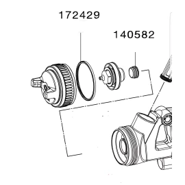 SATA Jet 4000 Air Cap Seal (172429) SATA Fluid Tip Element Seal (140582)  COMBO