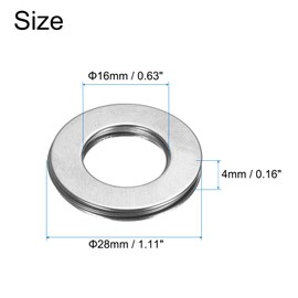 sourcing map TC1018+2TRA Needle Roller Thrust Bearings with Bearing Washers, 16mm Bore Diameter, 28mm OD, 4mm Total Thickness for Lawn Mower Truck Power Steering
