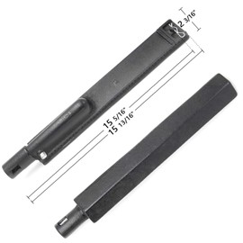 Votenli C2630A (4-Pack) 15 13/16" Cast Iron Burner Replacement for JennAir 720-0061,720-0062, 720-0063, 720-0099, 720-0100, 720-0101,720-0141 720-0142 720-0150 720-0163 720-0164 Charbroil Gas Grill