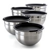 Megachef Stackable Mixing Bowl Set with Lids, 5 Piece Assorted