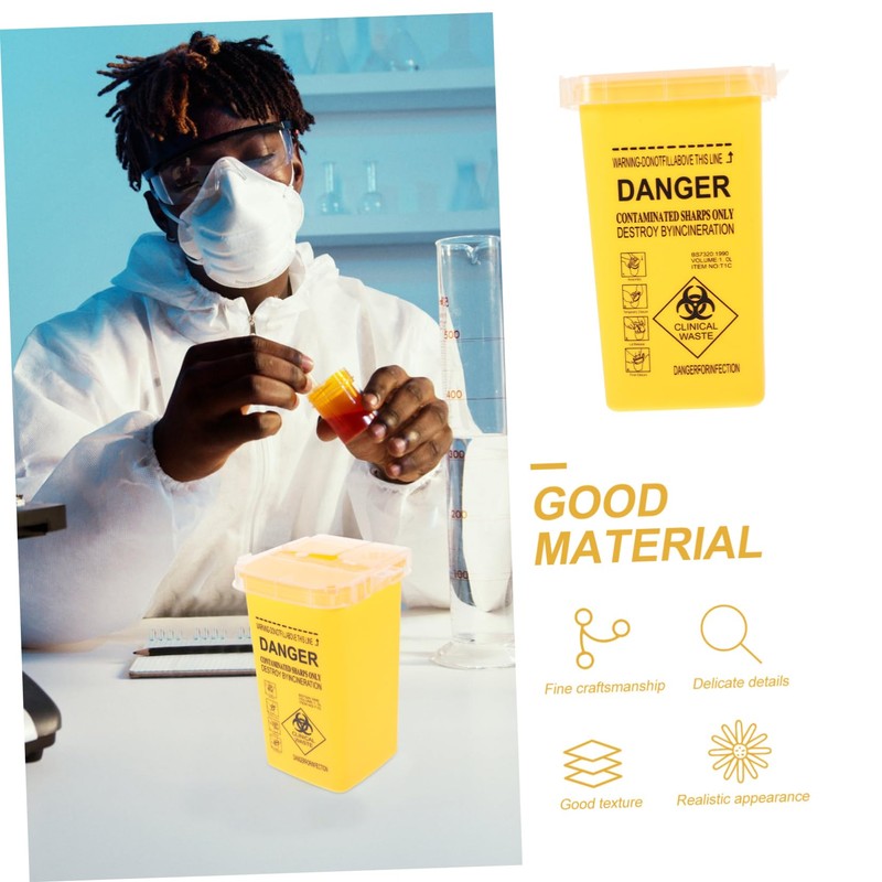 Healeved Travel Container Disposal Buckets Needles Disposal Containers Pp Material