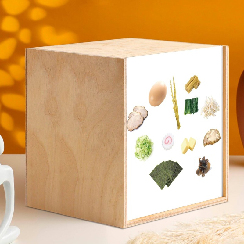 Fabulous Ramen Toppings Wooden Box for Japanese Kitchen (10 x