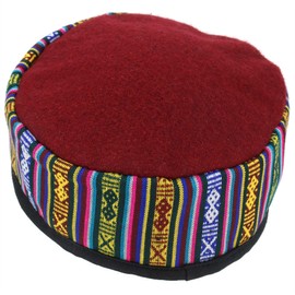 Siesta Nepalese Wool Smoking Hat - Red (Medium)