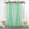 BEDDEB 4PCS Mint Green Sequin Backdrop Curtain, 2FTx8FT Glitter Backdrop