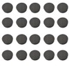 20PCS Round Plastic End Caps 38mm Black Inner Plugs Anti-Slip