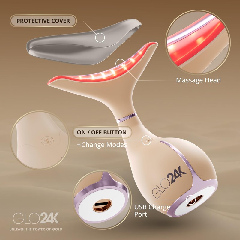 GLO24K 7 Color Beauty Device – Triple LED Action &