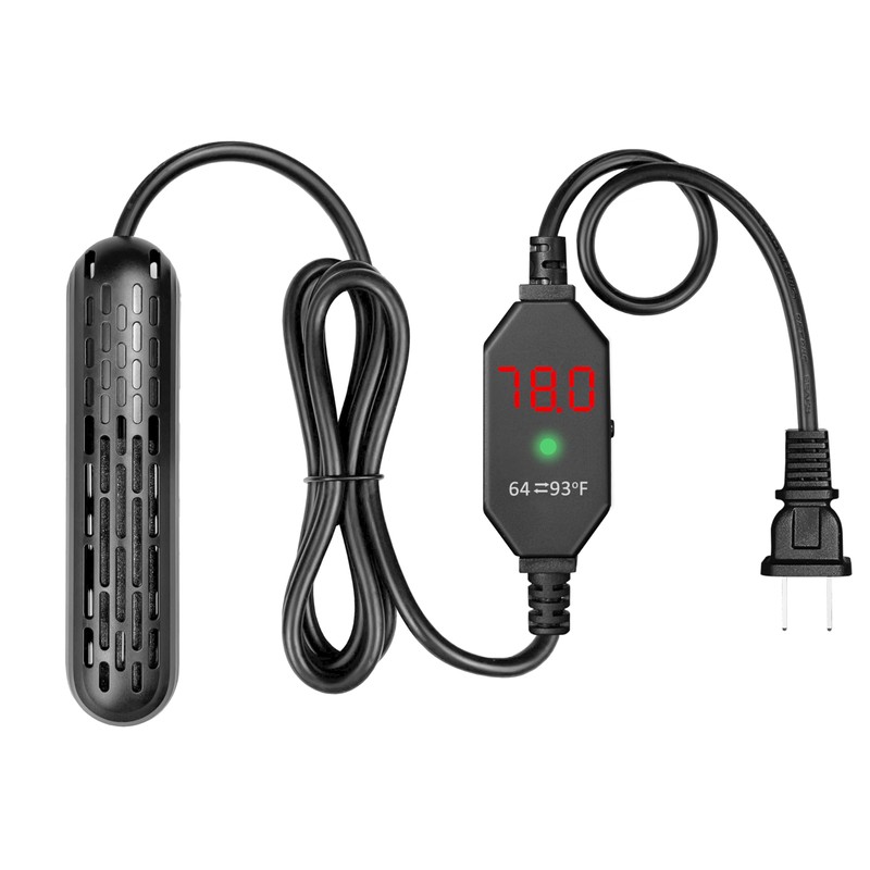 YukiHalu Small Aquarium Heater 25/50/100/150W with Protective Cover, Mini Fish