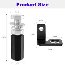 Dirt Bike Flag Pole Holder 1/4" - 22.5mm Rear Axle Mounting Set for Dirt Bike Flag Mount, Motorcycle Flag Pole Mount, Dune Flag, Quick Release Flag Holder (2 Pack)