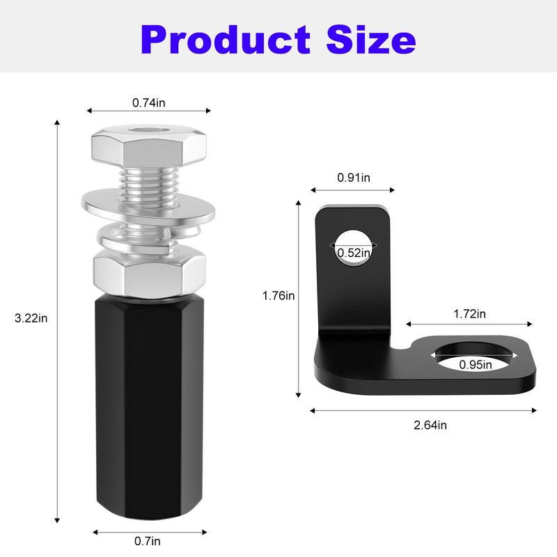 Dirt Bike Flag Pole Holder 1/4" - 22.5mm Rear Axle