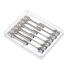 BOJACK 12 Pcs Dispensing Needle 1 Inch Stainless Steel Blunt Tip Luer Lock Stainless Steel Blunt Needles (8, 10, 12, 14, 16, 18 Gauge)