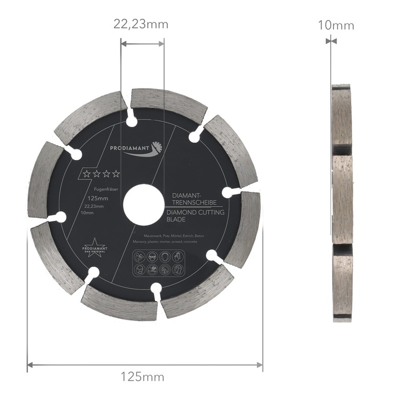 PRODIAMANT Joint Cutter Diameter 125 mm Width 10 mm for