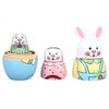 Wooden Russian Nesting Dolls Rabbit Shape Wood Nesting Dolls for