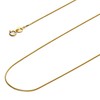 14k REAL Yellow Gold Solid 0.6mm Box Link Chain Necklace