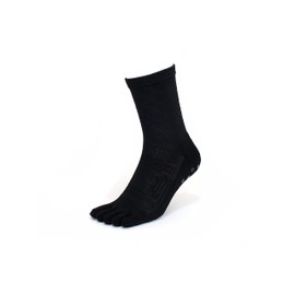 Finger 5 Toe Socks, Non-Slip, Sweat Absorbent, Quick Drying, Sports, Men's, Footsal, Tennis, Basketball, Golf, Badminton, 5 finger type / Black-442BK, 27.0 to 29.0 cm