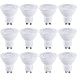 TORCHSTAR 12-Pack GU10 LED Bulbs Dimmable, 500LM 50W Halogen Equivalent, 3000K Warm White, 40° Beam Angle MR16 Spot Light Bulb for Recessed Lighting Track Lighting, UL Listed