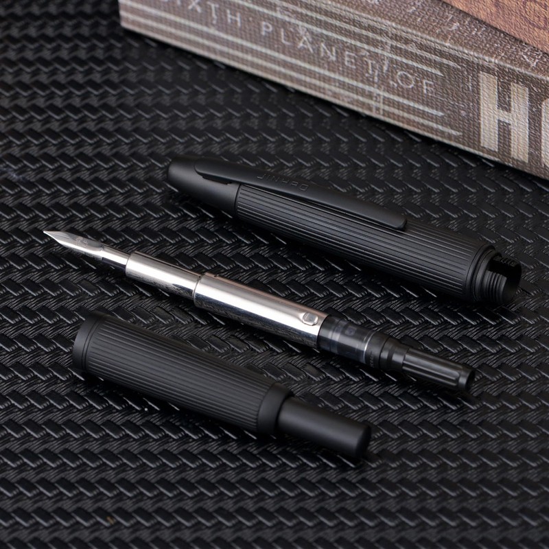 Jinhao 10 Press Matte Black Chrome Retractable Extra Fine Nib