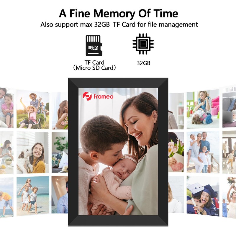 FRAMEO WiFi Digital Photo Frame 32 GB Digital Photo Frame