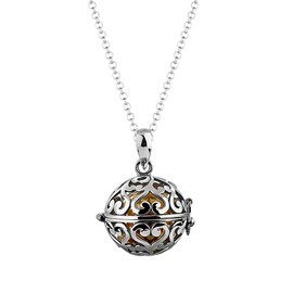 Nena Lina Women's EFS 013 Brass Harmony Ball Angel Whisperers Pendant and Necklace Chain