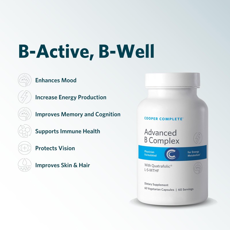 Advanced B Complex. 60 Vegetarian Capsules. Pack of 1. 60