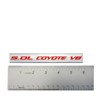 5.0L Coyote V8 RED on Silver Highly Polished Real Aluminum