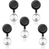 AMUU Name Badge Reel Hanging Name Badge Reel Black Set