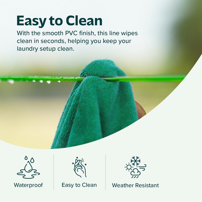 Washing Line Rope 50m/164ft | Strong Thick Clothes Lines for