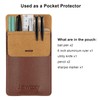 Pocket Protector, 3 Pcs Leather Pocket Pen Holder Organizer Pouch
