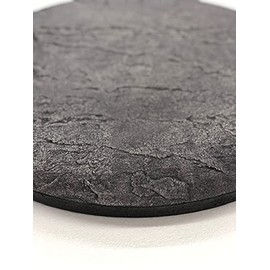 Unique Concrete Lazy Susan, Handcrafted, Made in The USA, Cement Turntable, Home-Decor (Black, 24")
