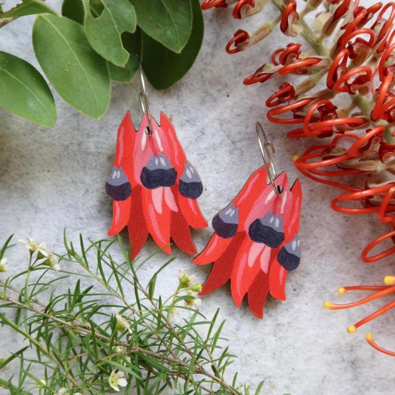 Pixie Nut & Co. Sturt Pea Hoop Earrings